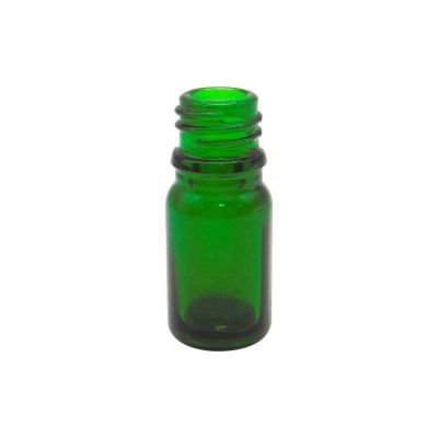 5Ml Green Round Glass Bottle With ChildproofCap For Essential Oil 