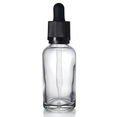 Custom food grade ejuice bottle 1oz/30ml glass round essential oil bottle dropper
