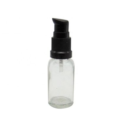 Wholesale 20ml Empty Round Clear Cosmetic Glass Bottles for Essential Oil Packaging