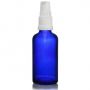 50ml blue Perfume Storage essential oil bottle with plastic black sprayer