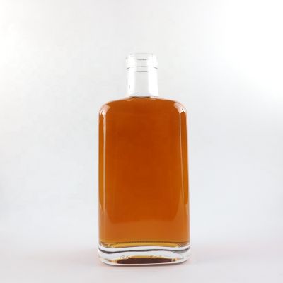700ml Customized silkscreen printing logo super flint rum cork top tequila gin empty vodka liquor glass bottle 