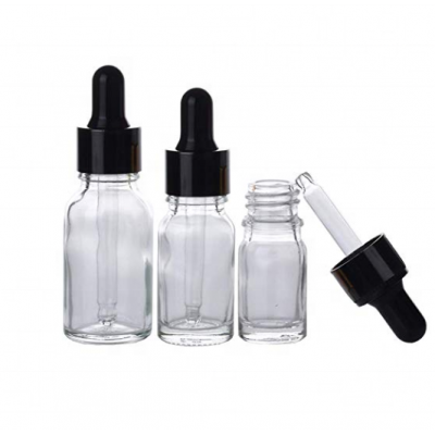 10ml custom flacon packaging mini clear oil glass bottle with euro dropper