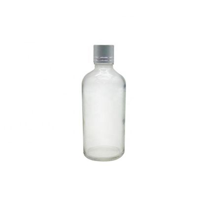 Custom luxury high quality 100ml clear cosmetic glass essential oil bottle