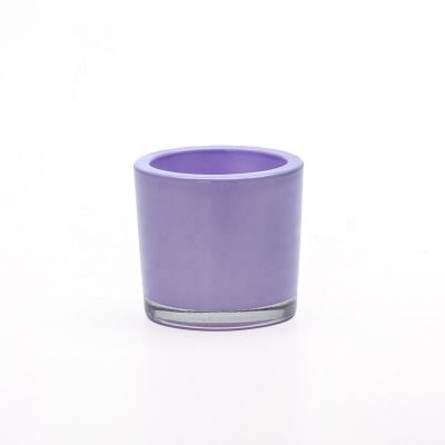 Colored small decorative glass candle jar Glass Candle Jar for Home Decor