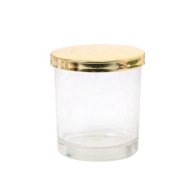 Wholesale crystal glass candle holder cylindrical glass candle jar for home wedding decor 