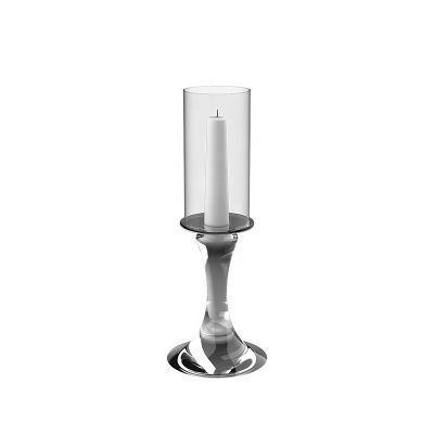 Home hot sale glass candlestick new design crystal candle holder 
