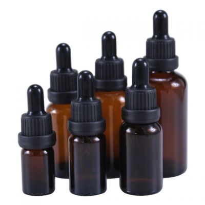 5ml 10ml 15ml 20ml 30ml 50ml Glass amber essential oil bottles with dropper 