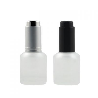 Fast shipping 15ml Push Button Pump Clear Glass Cosmetic Dropper Packaging Bottle