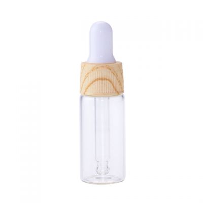 Fast shipping hot sale custom private label 5ml/10ml/15ml/20ml bamboo collar glass dropper bottle