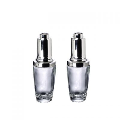 SUPER SEPTEMBER promotion gold silver 30ml cosmetics packaging glass essential oil dropper bottle