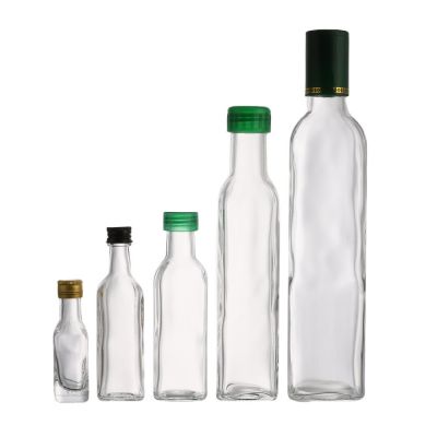 500ml Clear glass container glass bottle for vinegar oil with lid