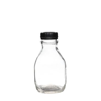 250ml Bubbles, apple, pumpkin, square shape custom glass milk bottles 