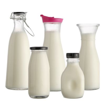 Kinds of 1l 250ml 500ml 1000ml Juice Water Glass Milk Bottle For Drinking 