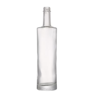 Wholesale clear 750ml empty liquor whisky vodka gin glass bottles botellas de vidrio with cork 