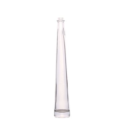 187ml Long Pyramid Shape Luxury Glass Water Bottles for sale 