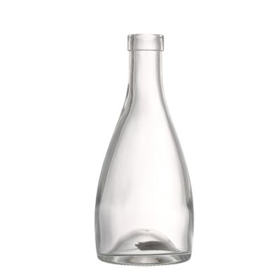 Round 350ml vodka spirit bottle with cork Gin liquor glass bottle 