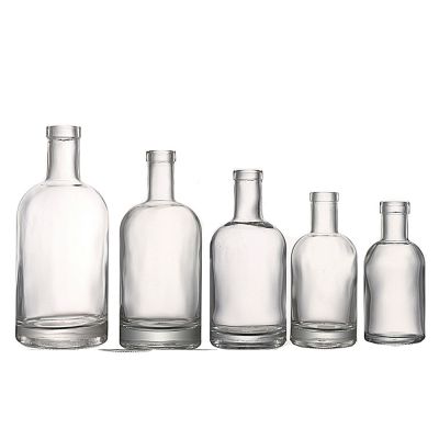 Xuzhou Empty 200ml 375ml 500ml 750ml 1 Liter Liquor Glass Vodka Bottle with Cork 