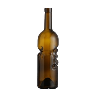 Empty clear 750ml glass wine bottle with lids wholesale
