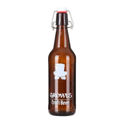 Top grade quality mini custom logo print label spray decal 330ml empty beer glass bottles