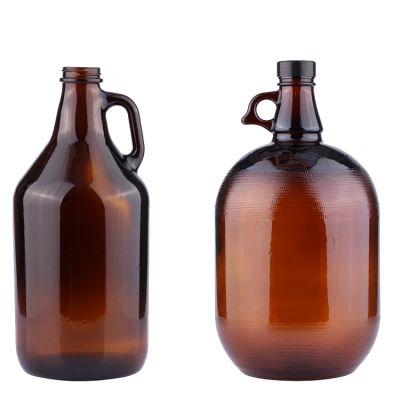 Black Phenolic Lids 64 oz 2L 4L Half Gallon Clear Amber Beer Bottle Growler Glass