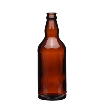 Empty 50cl Amber Glass Bottle of Beer with Crown Top 