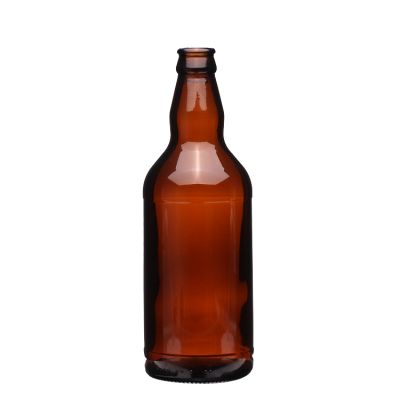 Empty 50cl Amber Glass Bottle of Beer with Crown Top 