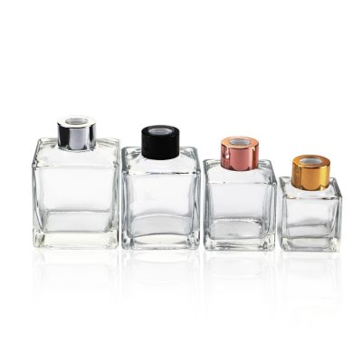 manufacturer 50ml 100ml 150ml 200ml aroma square empty glass reed diffuser bottle 