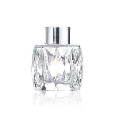 Fancy 50ml Clear Square Mini Diffuser Glass Bottles 