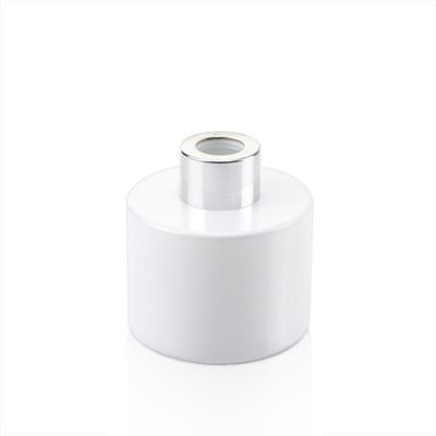 Decorative 100ml 3.3oz Round Matte White Empty Glass Aroma Diffuser Bottle with screw cap 