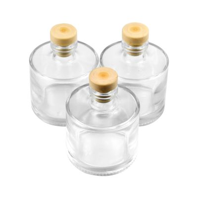 200ml cylindrical shaped glass diffuser bottle with cork 
