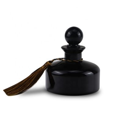 Customized coating black 200 ml glass bottle fragrance Reed Diffuser and Tassel 