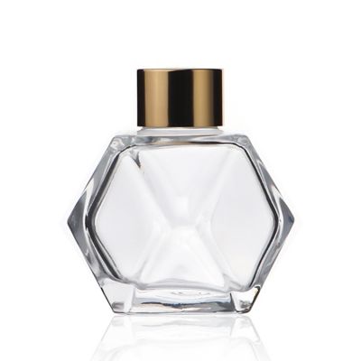 New Design polygonal Diffuse Glass Bottle 100ML with Screw cap