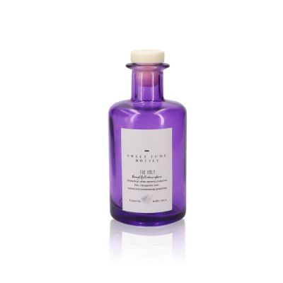 Home Decorative 250ml Purple Coloured Flower Vase Glass Perfume Diffuser