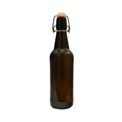 High Quality Empty Flint Color 500ml Glass Beer Bottle 