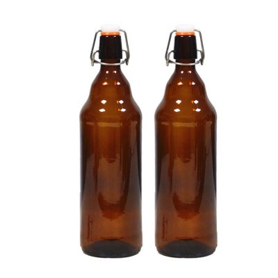 1000ml empty soda glass swing top bottle 