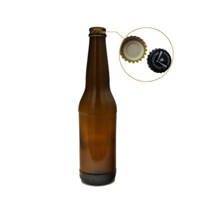 Wholesale amber beer bottle glasses print 330ml