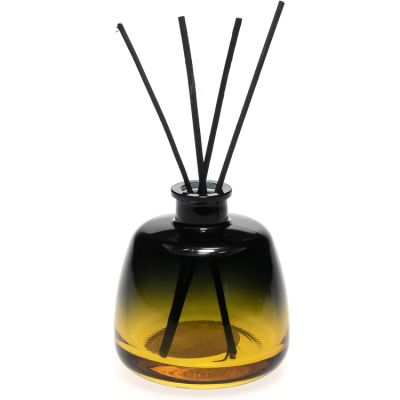 Hot selling unique round fragrance glass bottle 100ml aroma reed diffuser bottle with cork sealing 