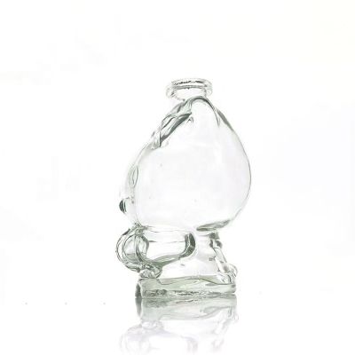 Lovely 350ml Cat Shape Clear Glass Red Wine Bottle 