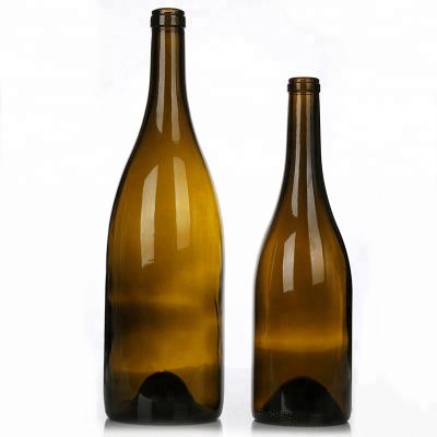 High Quality 750ml 1500ml Dark Green Color Glass Champagne Bottle 