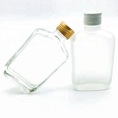 100ml Wine Bottle Glass Flat Wine Milk Coffee Bottle With Cap