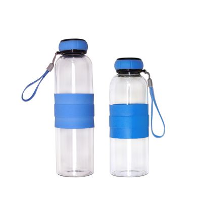Private label glass water bottle sport bottle double wall sublimation glass tea water bottle with crystals 
