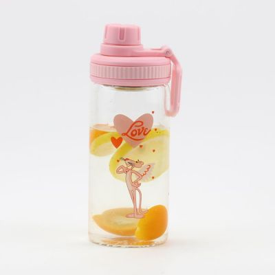 Cartoon Mini Small Capacity Transparent Personalized Cute Cartoon Glass Water Bottle 
