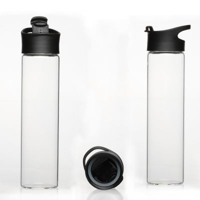 Borosilicate Glass Single wall Water Tumbler with Flip Lid