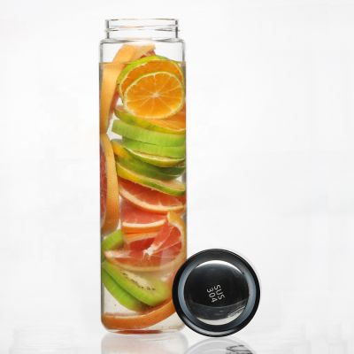 1L 1.5L 2L Borosilicate Glass Wide Mouth Big Volume Sport Water Bottle 