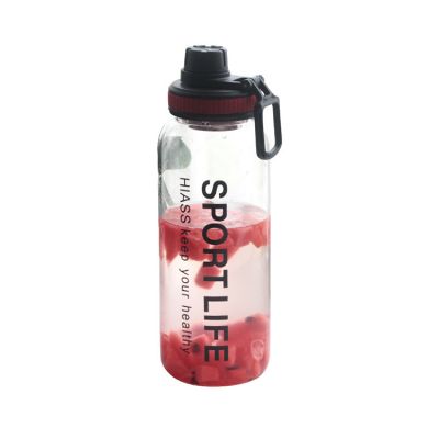 Wholesale Customized 1000ml Big Glass Portable Sport Water Bottle for Touring