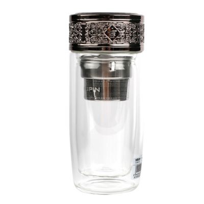 Wholesale Double Wall Tea Infuser Double Wall Glass Drinking Water Bottle 