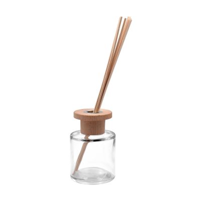 50ml 100ml aroma diffuser bottle glass with wooden cap 