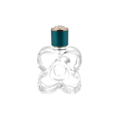 high quality 30ml flower shape empty transparent sprayer mist perfume oil glass bottle for perfume packaging 