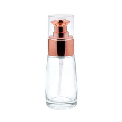 new arrival 50ml unique skincare pump glass lotion bottle wholesale 