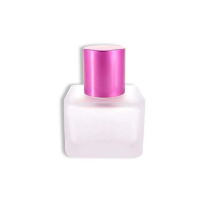 50ml high quality square frosted glass perfume bottle 